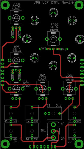 JP8 VCF THT PCB